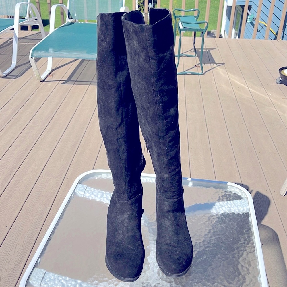 Boots Thigh High Artificial Suede